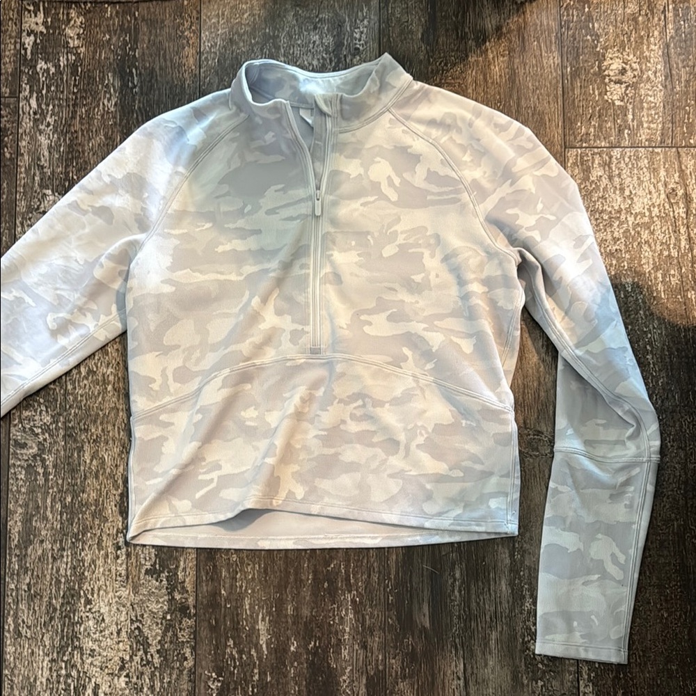 Lululemon Athletica Camo Quarter-Zip Top